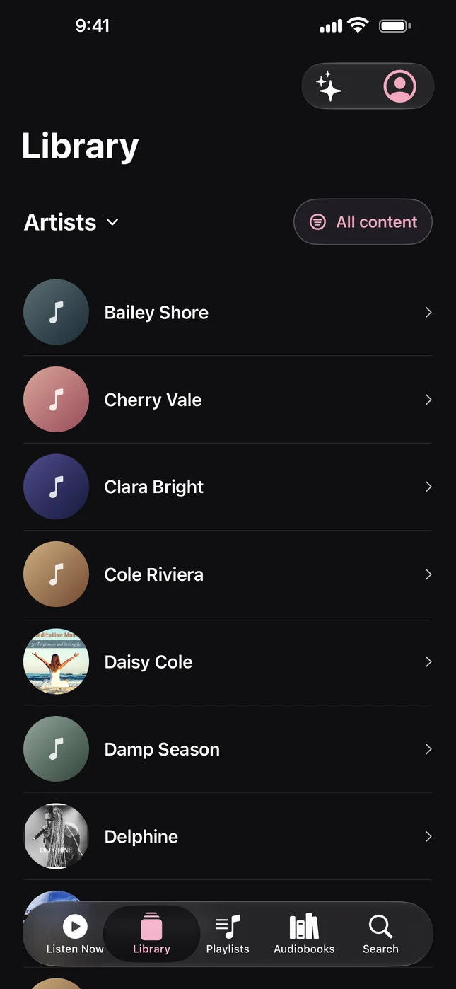 Library artists list